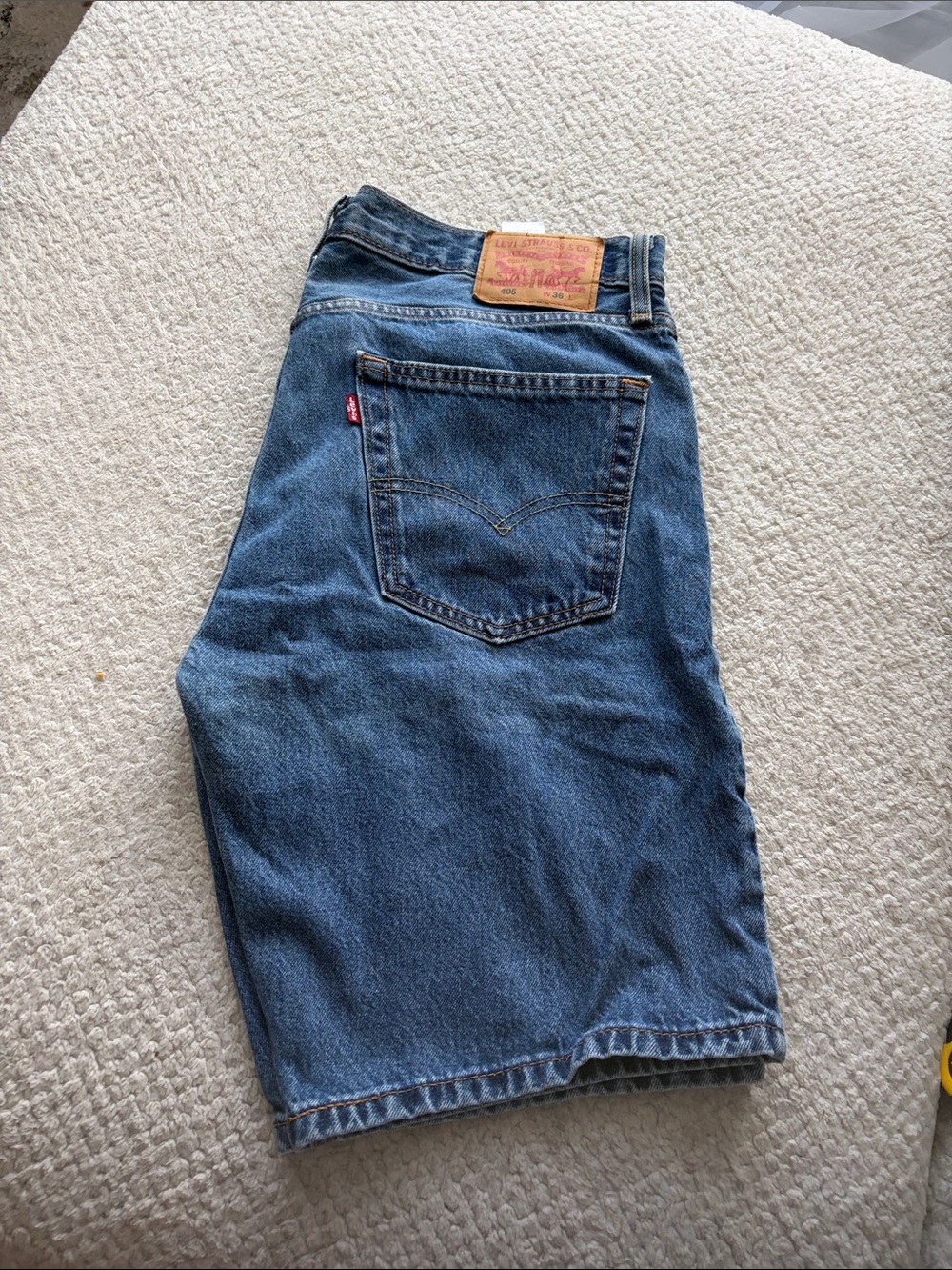 Levi's Blue Men's Denim Shorts with Red Tab